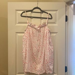 Lake Pajamas womens size medium nightgown with pink hearts